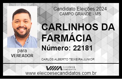 Candidato CARLINHOS DA FARMÁCIA 2024 - CAMPO GRANDE - Eleições