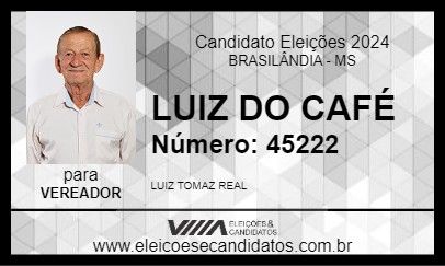 Candidato LUIZ DO CAFÉ 2024 - BRASILÂNDIA - Eleições