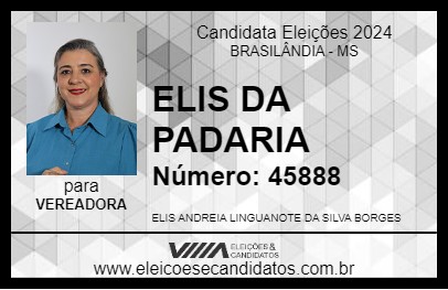 Candidato ELIS DA PADARIA 2024 - BRASILÂNDIA - Eleições