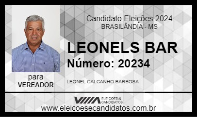 Candidato LEONELS BAR 2024 - BRASILÂNDIA - Eleições