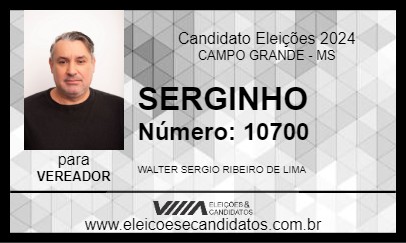 Candidato SERGINHO 2024 - CAMPO GRANDE - Eleições