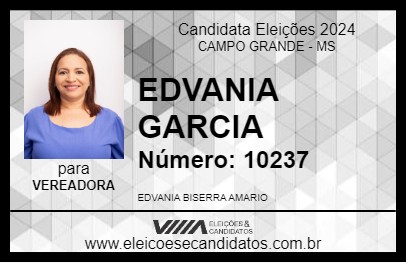 Candidato EDVANIA GARCIA 2024 - CAMPO GRANDE - Eleições