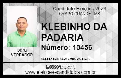 Candidato KLEBINHO DA PADARIA 2024 - CAMPO GRANDE - Eleições