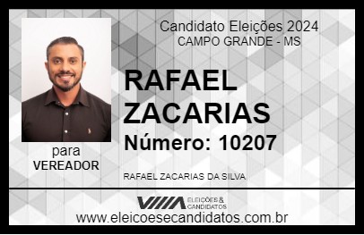 Candidato RAFAEL ZACARIAS 2024 - CAMPO GRANDE - Eleições