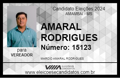 Candidato AMARAL RODRIGUES 2024 - AMAMBAI - Eleições