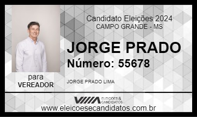 Candidato JORGE PRADO 2024 - CAMPO GRANDE - Eleições