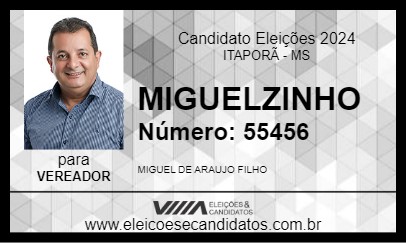 Candidato MIGUELZINHO 2024 - ITAPORÃ - Eleições