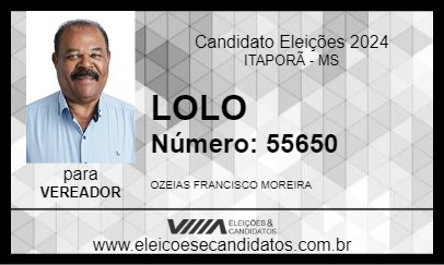 Candidato LOLO 2024 - ITAPORÃ - Eleições