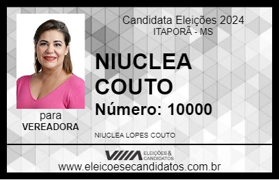 Candidato NIUCLEA COUTO 2024 - ITAPORÃ - Eleições