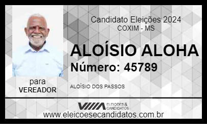 Candidato ALOÍSIO ALOHA 2024 - COXIM - Eleições