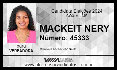 Candidato MACKEIT NERY 2024 - COXIM - Eleições