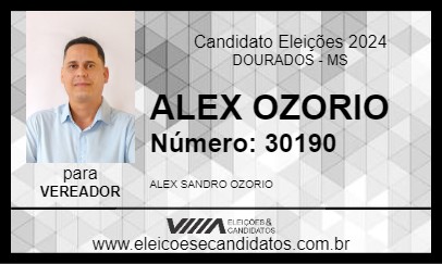 Candidato ALEX OZORIO 2024 - DOURADOS - Eleições