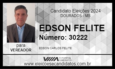 Candidato EDSON FELITE 2024 - DOURADOS - Eleições