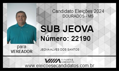 Candidato SUB JEOVA 2024 - DOURADOS - Eleições