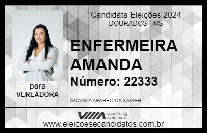 Candidato ENFERMEIRA AMANDA 2024 - DOURADOS - Eleições