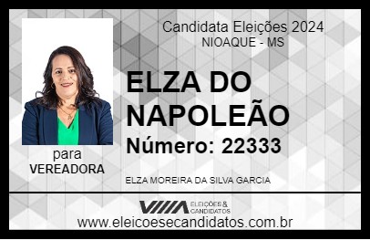 Candidato ELZA DO NAPOLEÃO 2024 - NIOAQUE - Eleições