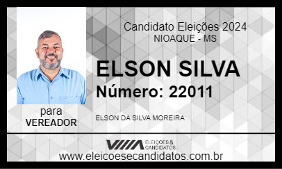 Candidato ELSON SILVA 2024 - NIOAQUE - Eleições