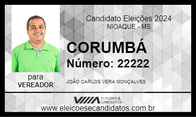 Candidato CORUMBÁ 2024 - NIOAQUE - Eleições