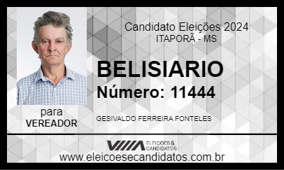 Candidato BELISIARIO 2024 - ITAPORÃ - Eleições