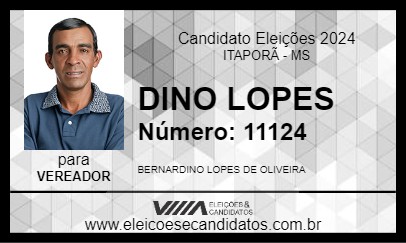 Candidato DINO LOPES 2024 - ITAPORÃ - Eleições