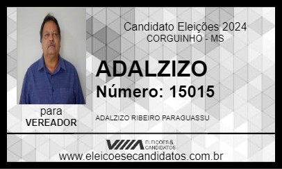 Candidato ADALZIZO 2024 - CORGUINHO - Eleições