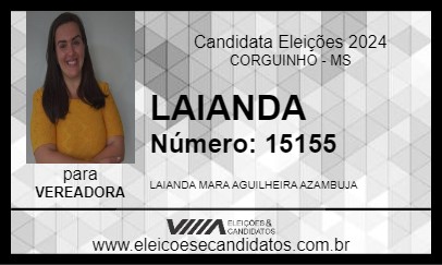 Candidato LAIANDA 2024 - CORGUINHO - Eleições