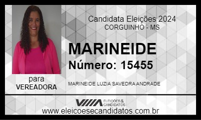 Candidato MARINEIDE 2024 - CORGUINHO - Eleições