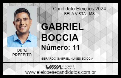 Candidato GABRIEL BOCCIA 2024 - BELA VISTA - Eleições