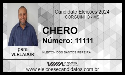 Candidato CHERO 2024 - CORGUINHO - Eleições