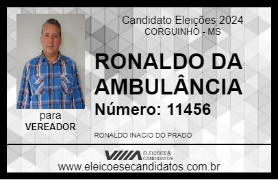 Candidato RONALDO DA AMBULÂNCIA 2024 - CORGUINHO - Eleições