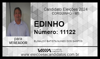 Candidato EDINHO 2024 - CORGUINHO - Eleições