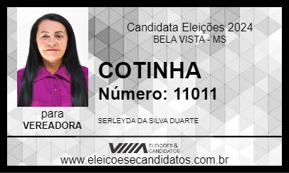 Candidato COTINHA 2024 - BELA VISTA - Eleições