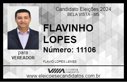 Candidato FLAVINHO LOPES 2024 - BELA VISTA - Eleições