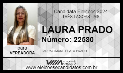 Candidato LAURA PRADO 2024 - TRÊS LAGOAS - Eleições