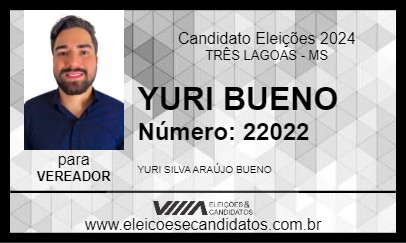 Candidato YURI BUENO 2024 - TRÊS LAGOAS - Eleições