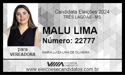 Candidato MALU LIMA 2024 - TRÊS LAGOAS - Eleições