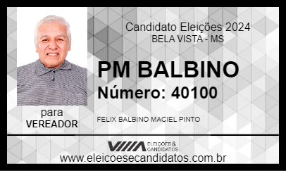 Candidato PM BALBINO 2024 - BELA VISTA - Eleições