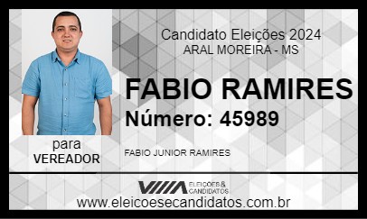 Candidato FABIO RAMIRES 2024 - ARAL MOREIRA - Eleições