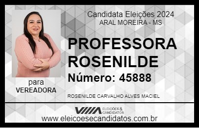 Candidato PROFESSORA ROSENILDE 2024 - ARAL MOREIRA - Eleições