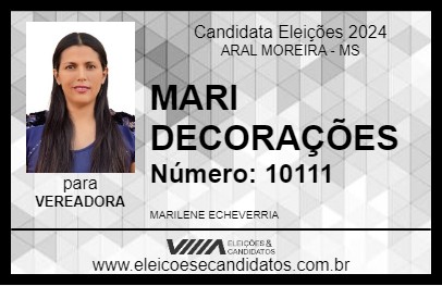 Candidato MARI DECORAÇÕES 2024 - ARAL MOREIRA - Eleições