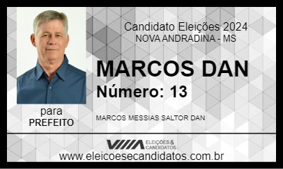 Candidato MARCOS DAN 2024 - NOVA ANDRADINA - Eleições