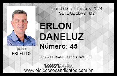 Candidato ERLON DANELUZ 2024 - SETE QUEDAS - Eleições