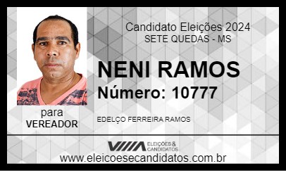 Candidato NENI RAMOS 2024 - SETE QUEDAS - Eleições