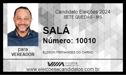 Candidato SALÁ 2024 - SETE QUEDAS - Eleições