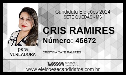 Candidato CRIS RAMIRES 2024 - SETE QUEDAS - Eleições