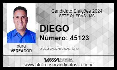 Candidato DIEGO 2024 - SETE QUEDAS - Eleições