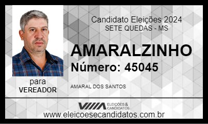 Candidato AMARALZINHO 2024 - SETE QUEDAS - Eleições