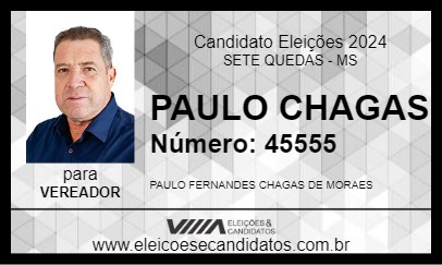 Candidato PAULO CHAGAS 2024 - SETE QUEDAS - Eleições