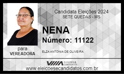 Candidato NENA 2024 - SETE QUEDAS - Eleições