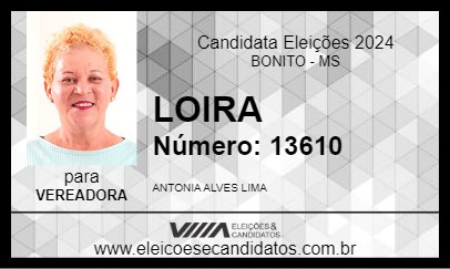 Candidato LOIRA 2024 - BONITO - Eleições